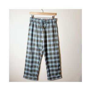 BURU Sage Plaid Vest and Cropped Drawstring Pull On Pants Size M